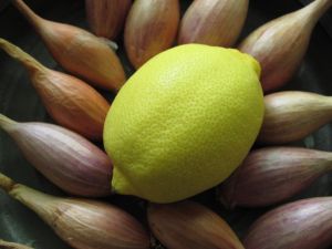shallots and lemon